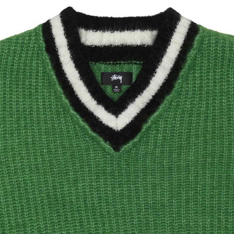 Stussy Mohair Tennis Sweater Green