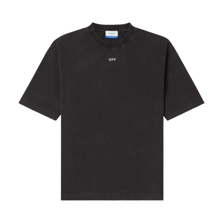 Off-White St. Matthew Skate Shorts-Sleeve T-Shirt Black/Grey