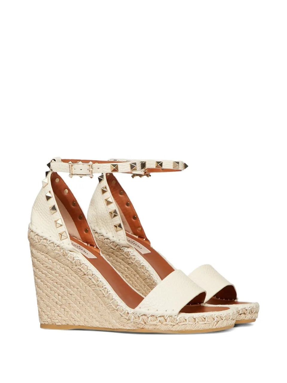 105mm Double Rockstud wedge sandals