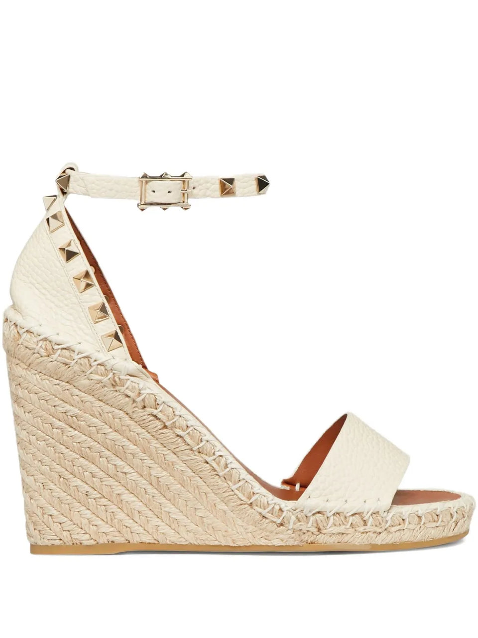 105mm Double Rockstud wedge sandals