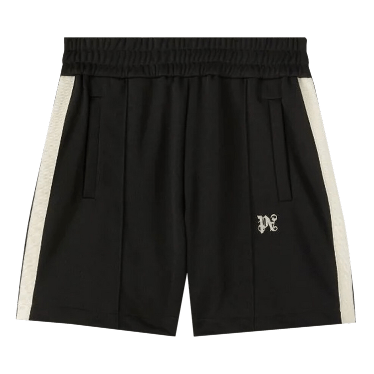 Palm Angels Monogram Track Shorts Black/Butter