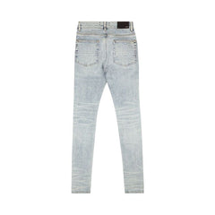 Amiri Pajama Art Patch Skinny Jeans Blue