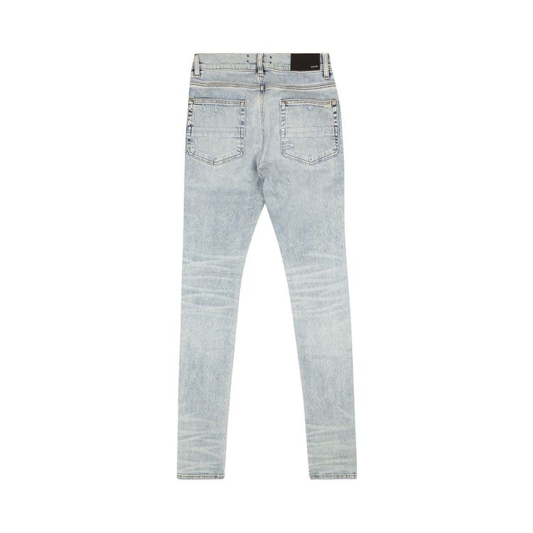 Amiri Pajama Art Patch Skinny Jeans Blue