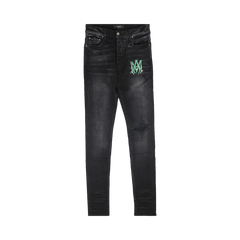 Amiri Watercolor Logo Jean Aged Black