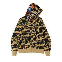 BAPE 1st Camo Shark Full Zip Hoodie Yellow