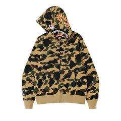 BAPE 1st Camo Shark Full Zip Hoodie Yellow
