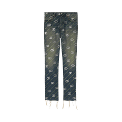 Gucci Crystal Interlocking G Denim Pant Blue/Mix