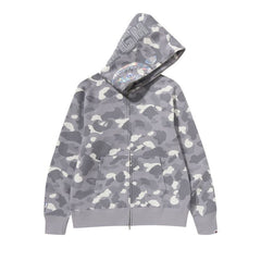 BAPE City Camo Shark Full Zip Hoodie Grey