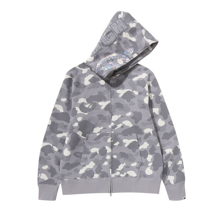 BAPE City Camo Shark Full Zip Hoodie Grey