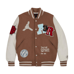 Air Jordan x Travis Scott Varsity Jacket (Asia Sizing) Antique Brown