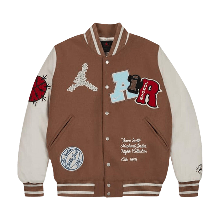 Air Jordan x Travis Scott Varsity Jacket (Asia Sizing) Antique Brown