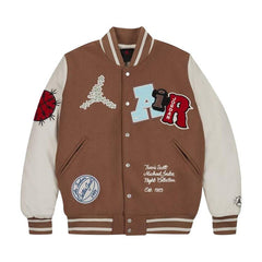 Air Jordan x Travis Scott Varsity Jacket (Asia Sizing) Antique Brown