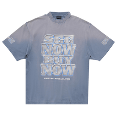 Balenciaga T-Shirt Washed Blue