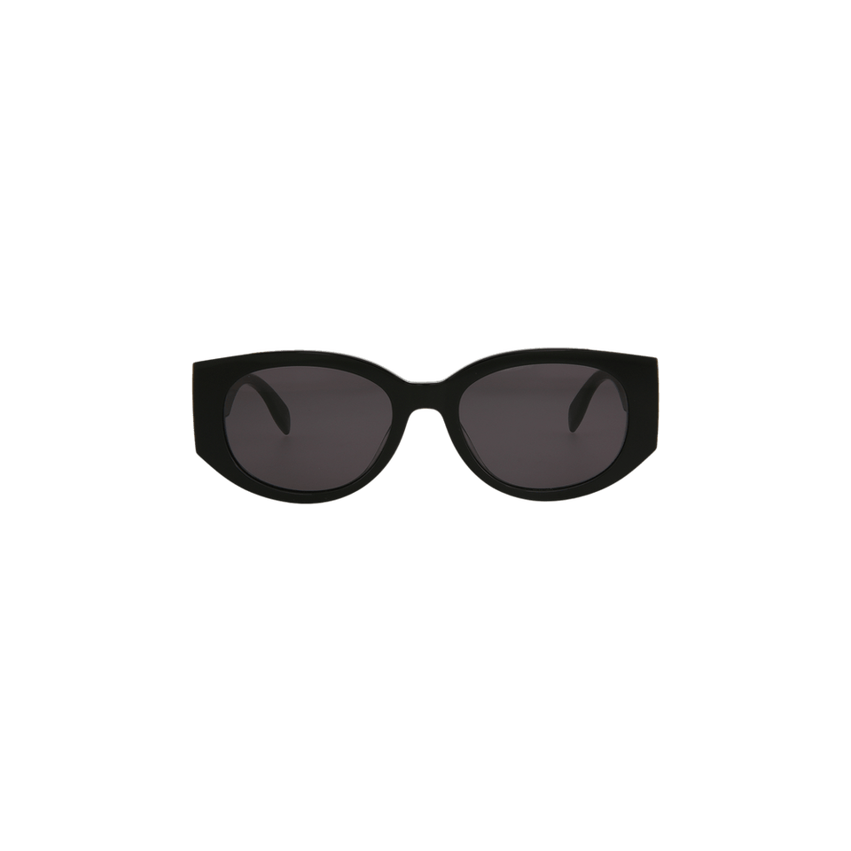 Alexander McQueen Oval Sunglasses Black/Grey