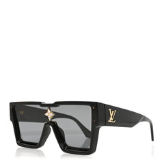 Louis Vuitton Acetate Swarovski Crystal Cyclone Sunglasses Z1578E Black