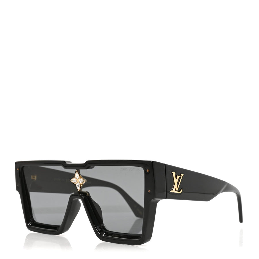 Louis Vuitton Acetate Swarovski Crystal Cyclone Sunglasses Z1578E Black