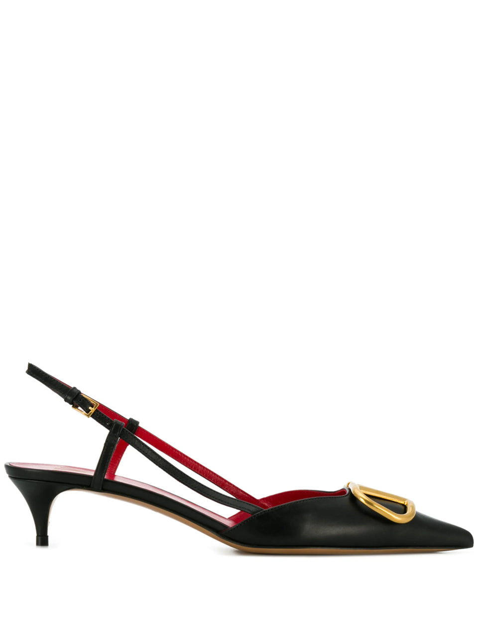 VLogo Signature Pointed Toe Side Buckle Fastening