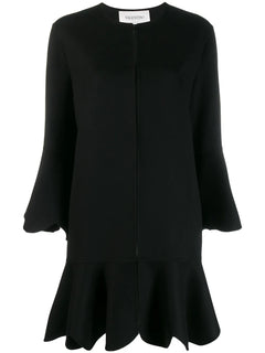 flared scalloped coat