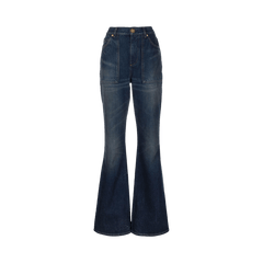 Balmain Vintage Flared Denim Jeans Blue