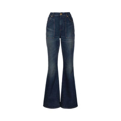 Balmain Vintage Flared Denim Jeans Blue