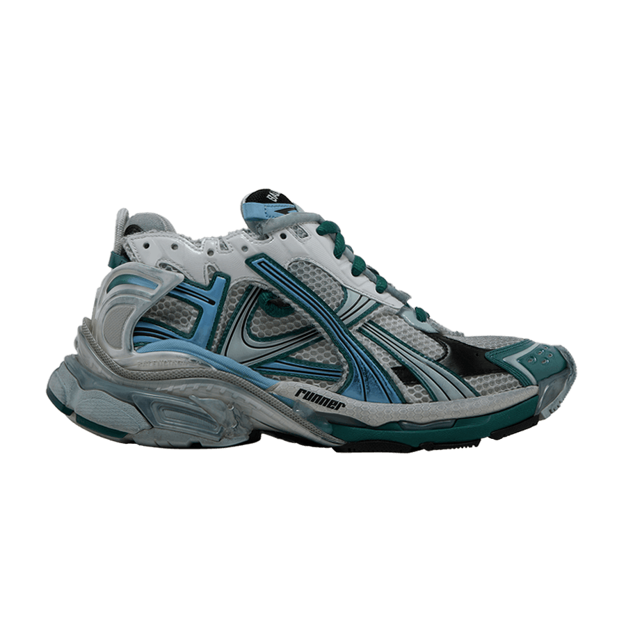 Balenciaga Runner Sneaker White Green Blue