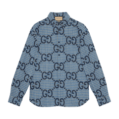 Gucci Check Shirt Azure/Blue
