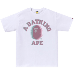 BAPE Glitch Art College T-Shirt White