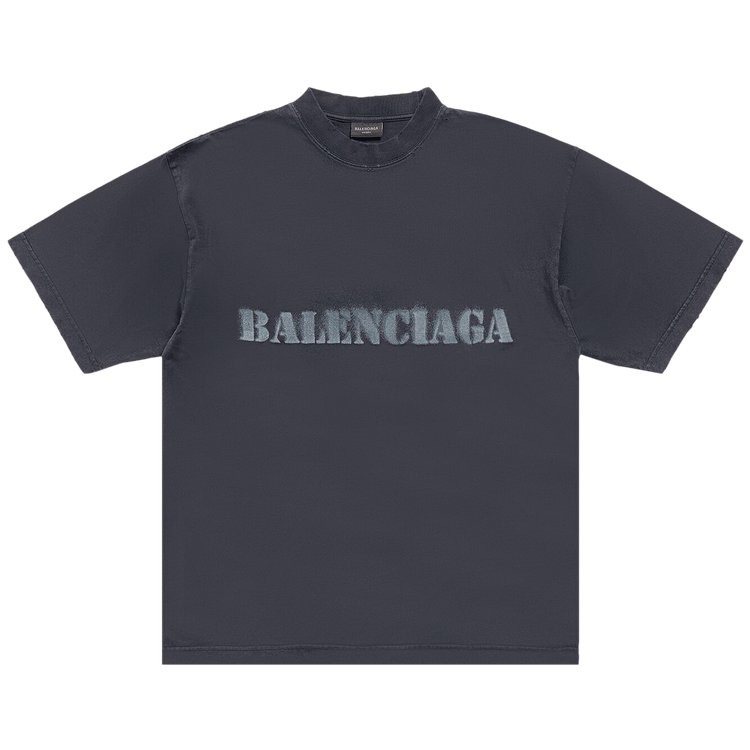 Balenciaga Stencil Type T-Shirt Medium Fit Black