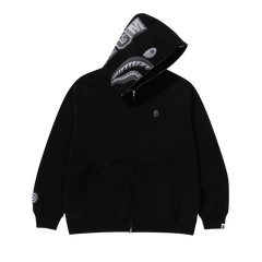 BAPE Ape Head One Point Shark Zip Hoodie Black