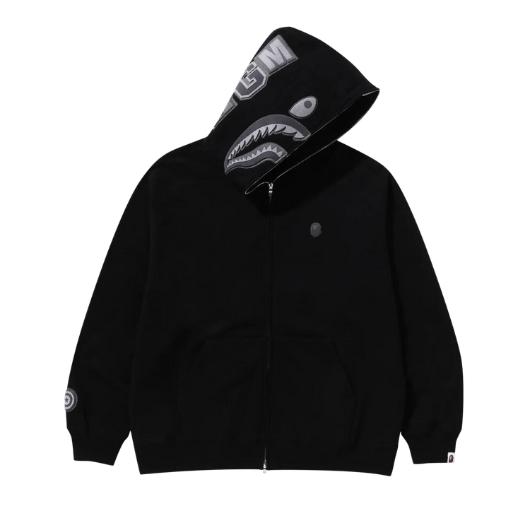 BAPE Ape Head One Point Shark Zip Hoodie Black