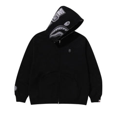 BAPE Ape Head One Point Shark Zip Hoodie Black
