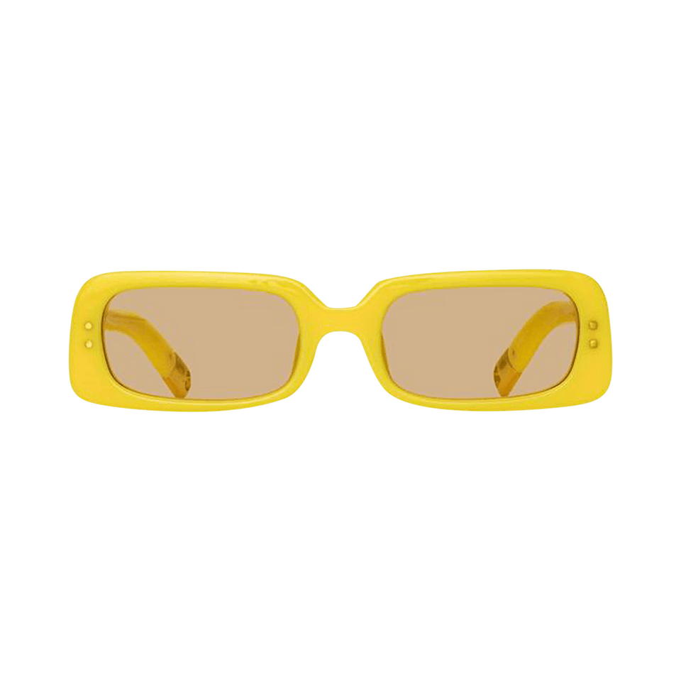 Jacquemus Azzurro Rectangular Sunglasses Pear Sorbet/Yellow Gold/Yellow