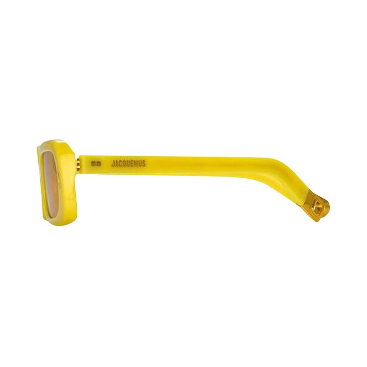 Jacquemus Azzurro Rectangular Sunglasses Pear Sorbet/Yellow Gold/Yellow
