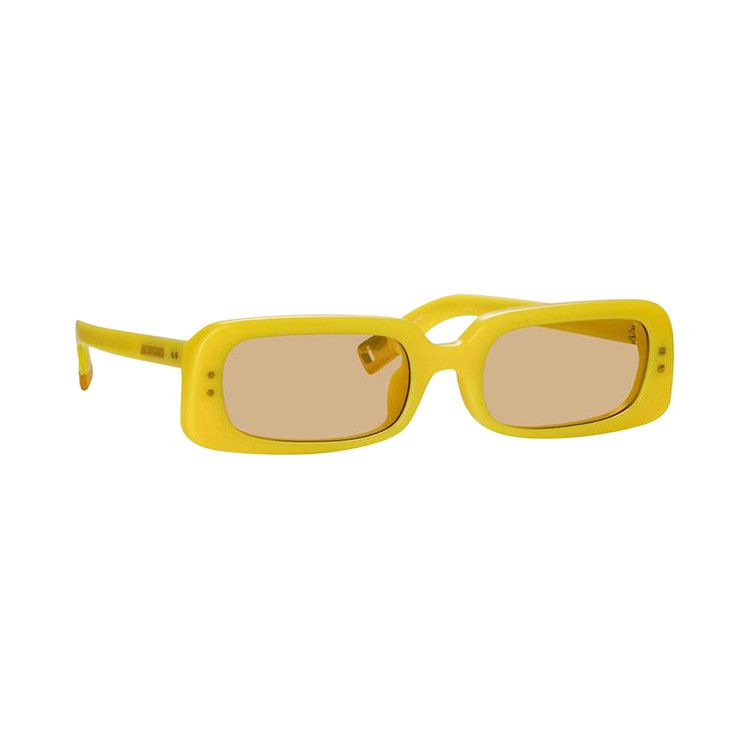 Jacquemus Azzurro Rectangular Sunglasses Pear Sorbet/Yellow Gold/Yellow