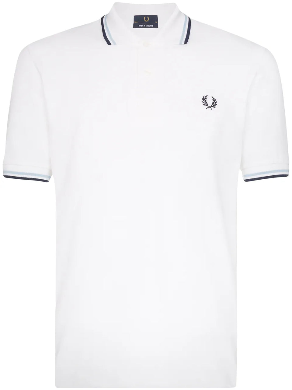 striped trim polo shirt