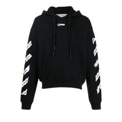 Off-White Airport Tape Slim Hoodie Black/White