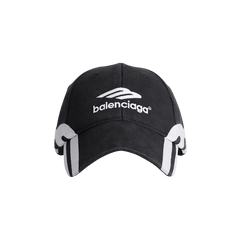 Balenciaga 3B Logo Cap Faded Black/White