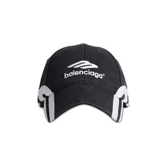 Balenciaga 3B Logo Cap Faded Black/White