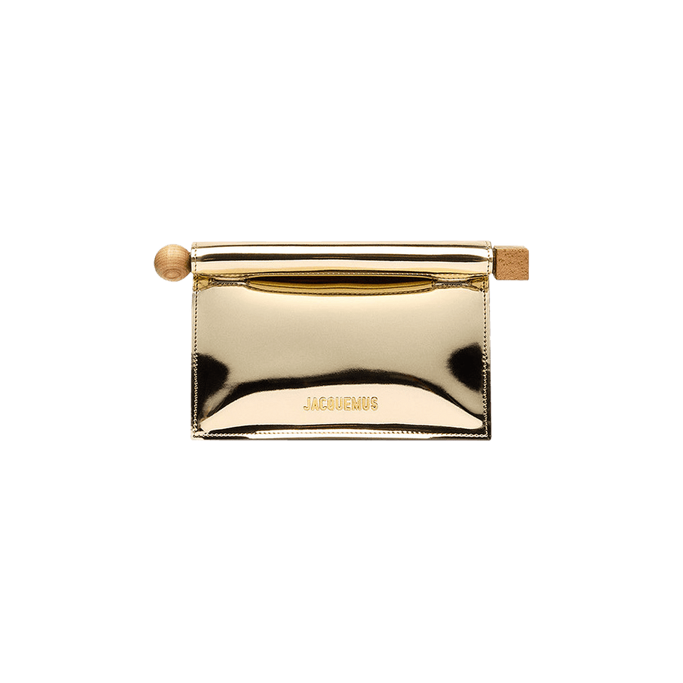 Jacquemus La Petite Pochette Rond Clutch Bag Gold