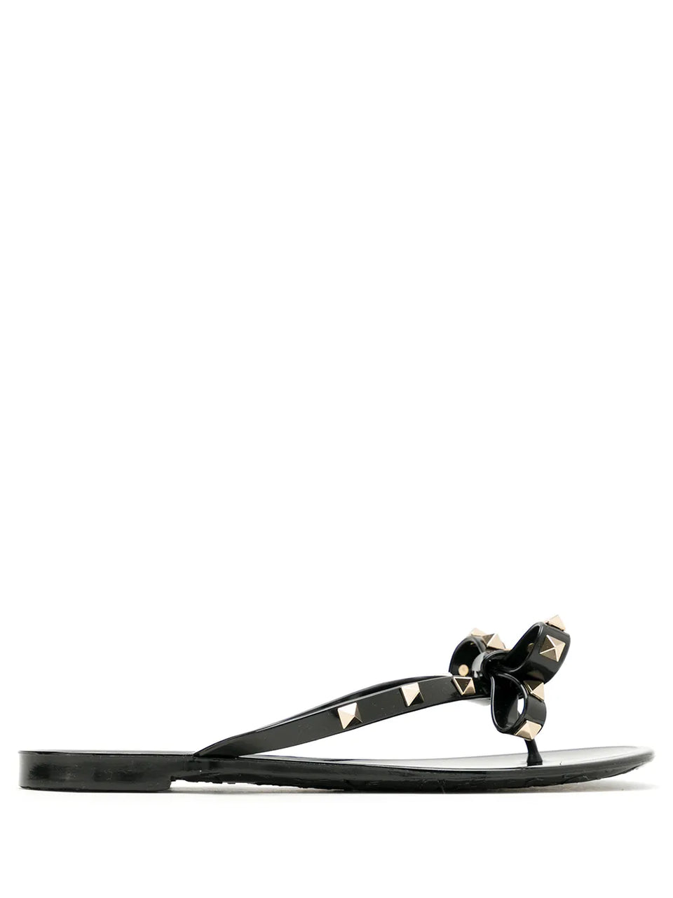 rockstud bow-detai sandals