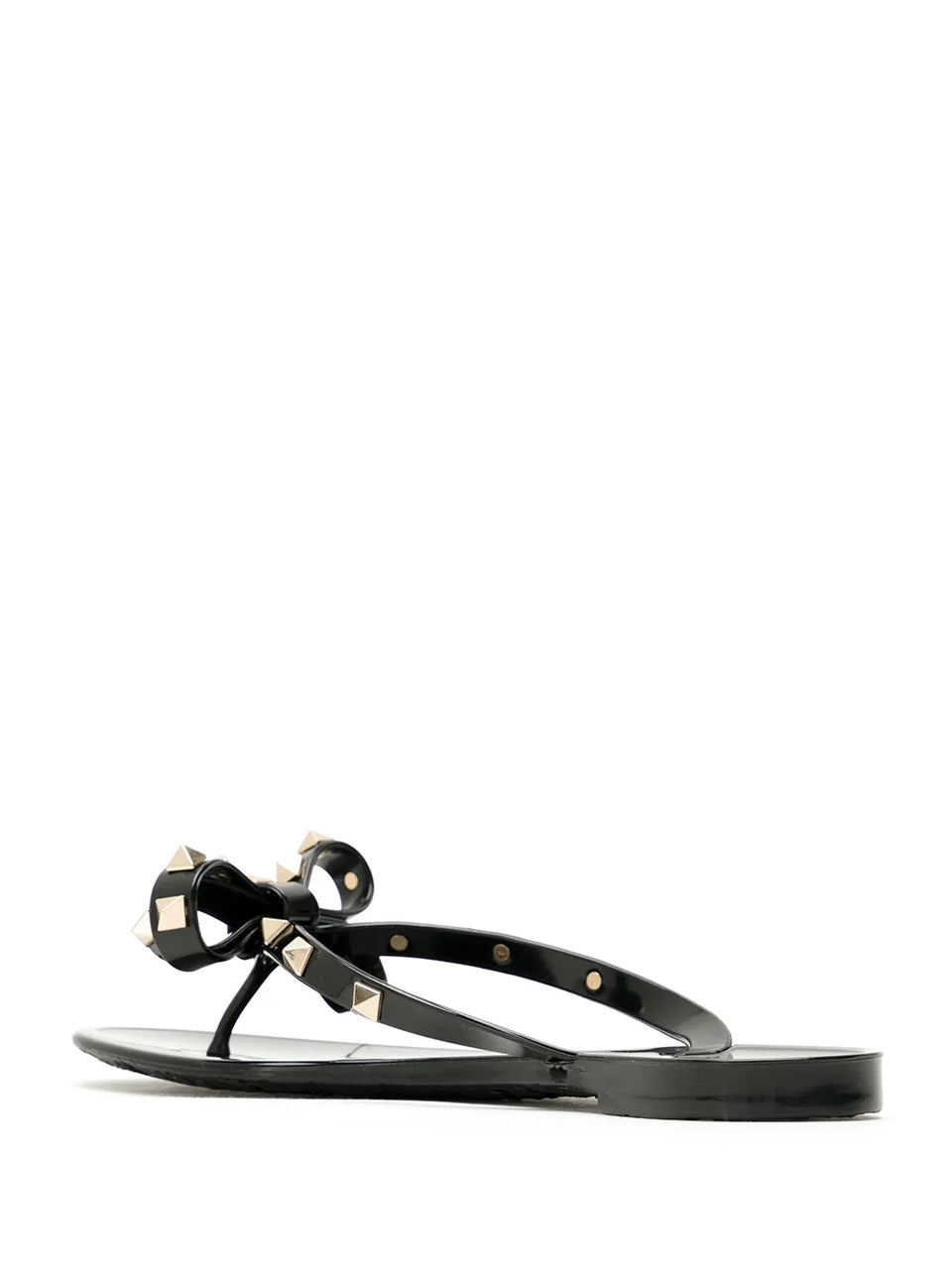 rockstud bow-detai sandals