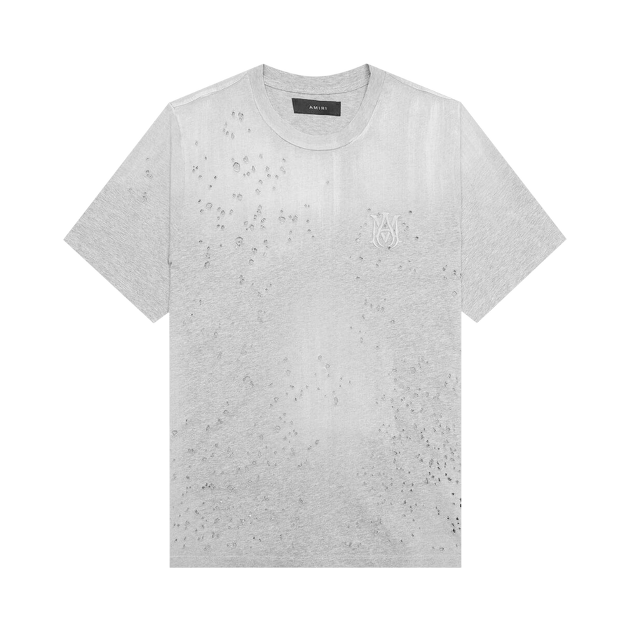 Amiri Shotgun Embroidered T-Shirt Grey