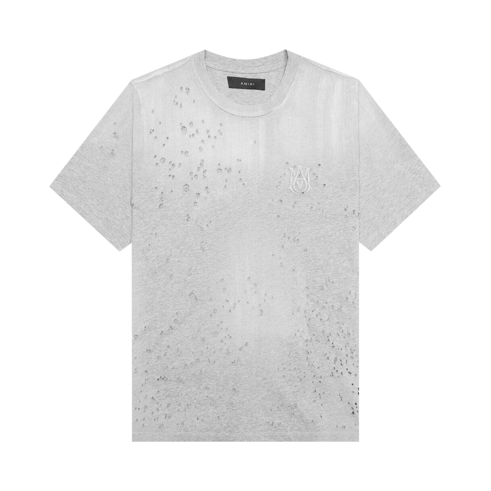 Amiri Shotgun Embroidered T-Shirt Grey