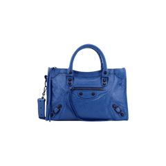 Balenciaga Small Le City Shoulder Bag Denim Blue