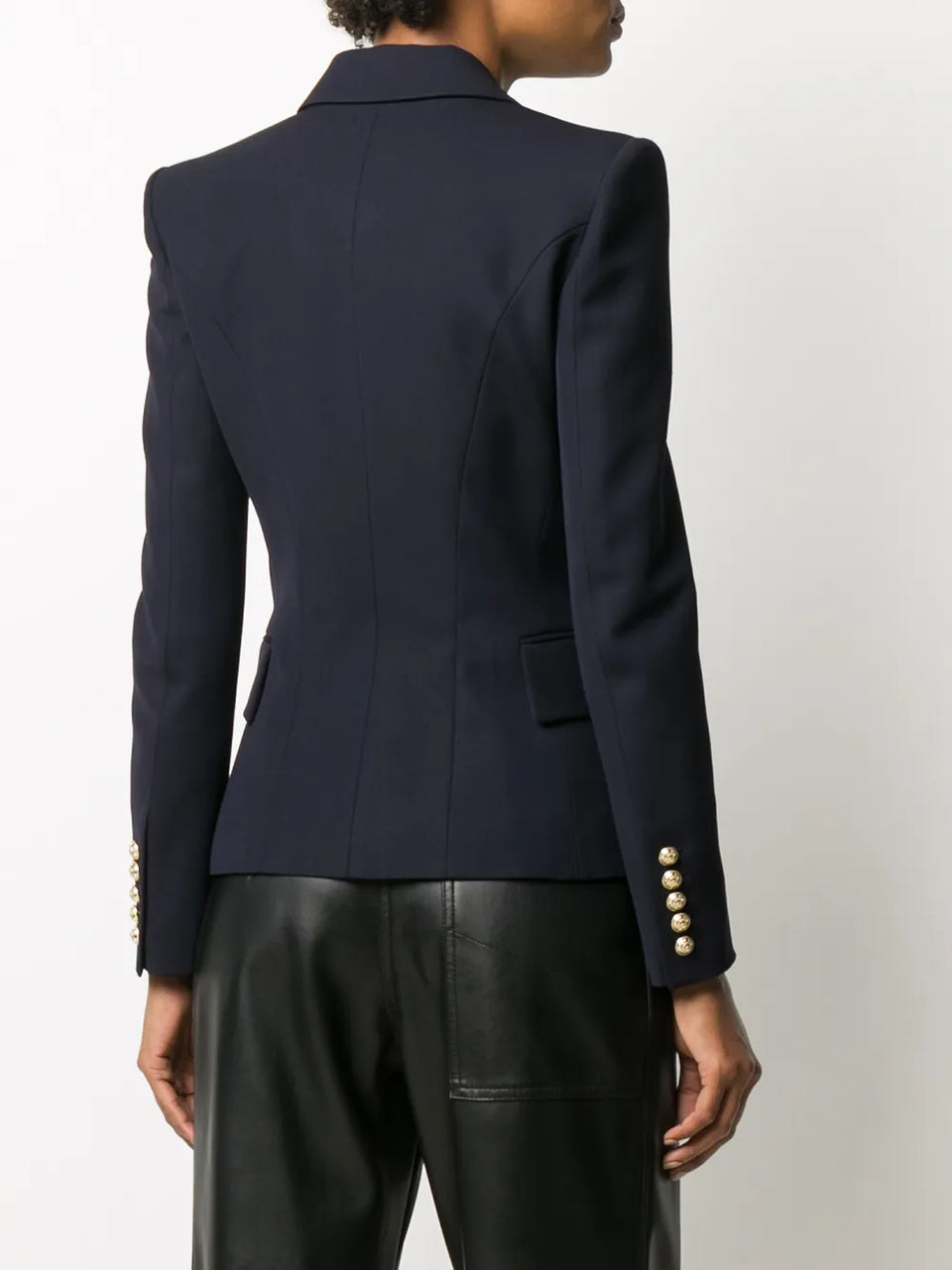double-breasted fitted blazer