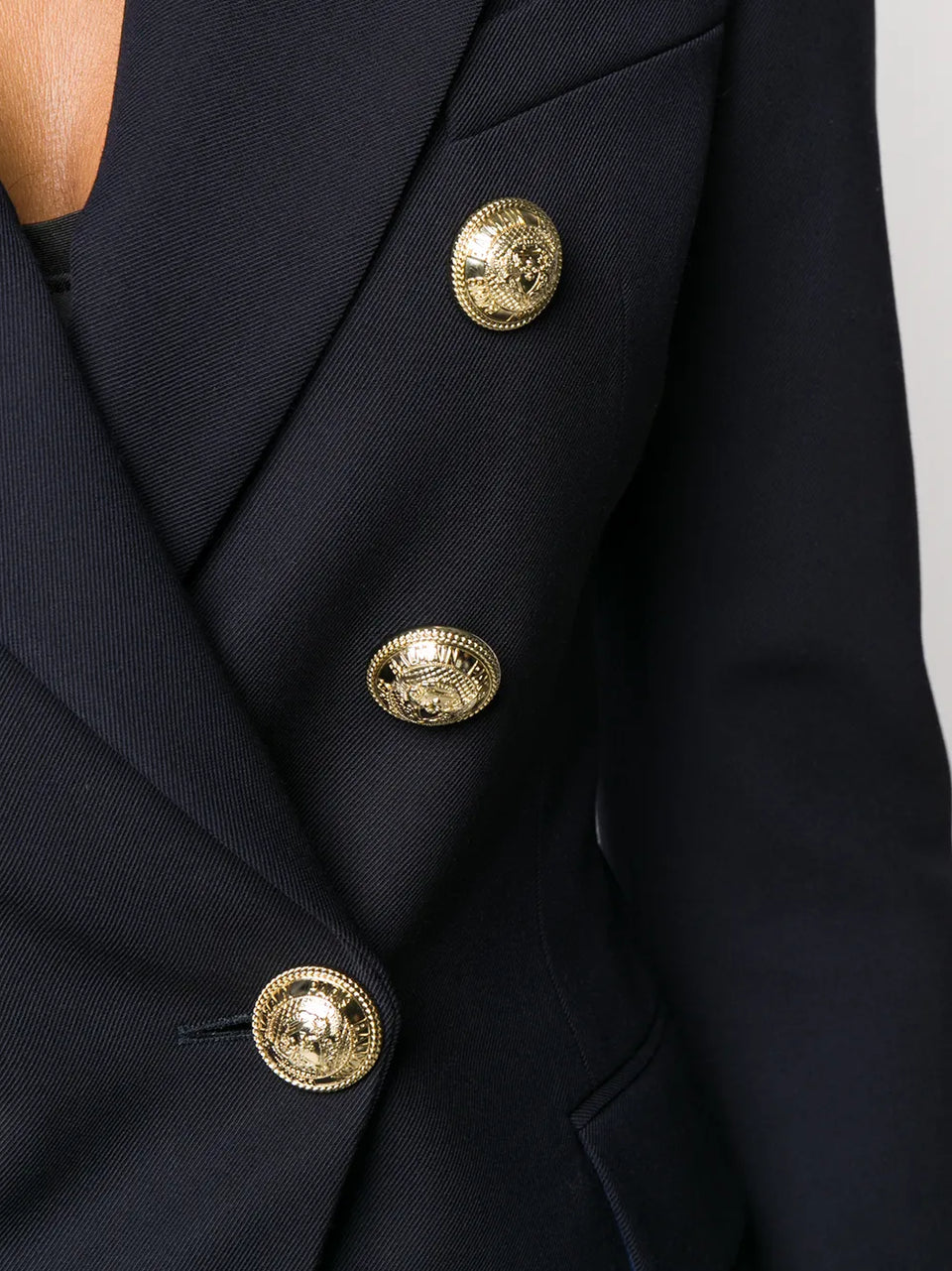 double-breasted fitted blazer