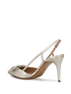 80mm VLogo Glow slingback pumps