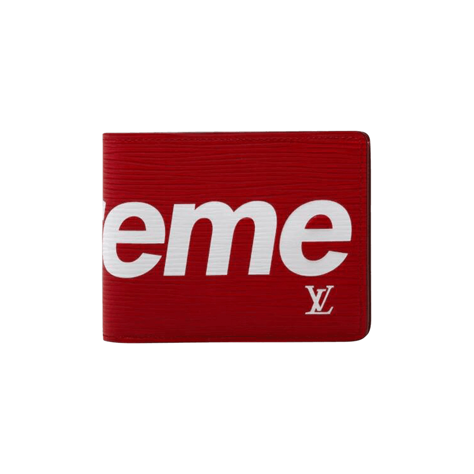 Louis Vuitton x Supreme Slender Wallet Red