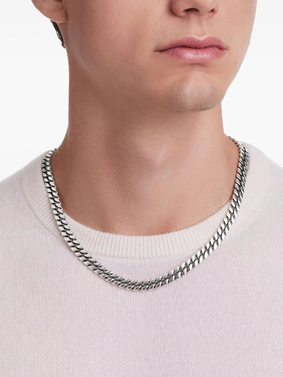 sterling silver curb chain necklace