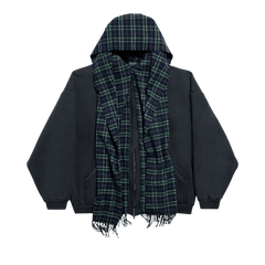 Balenciaga Scarf Zip-Up Hoodie Deep Blue/Black